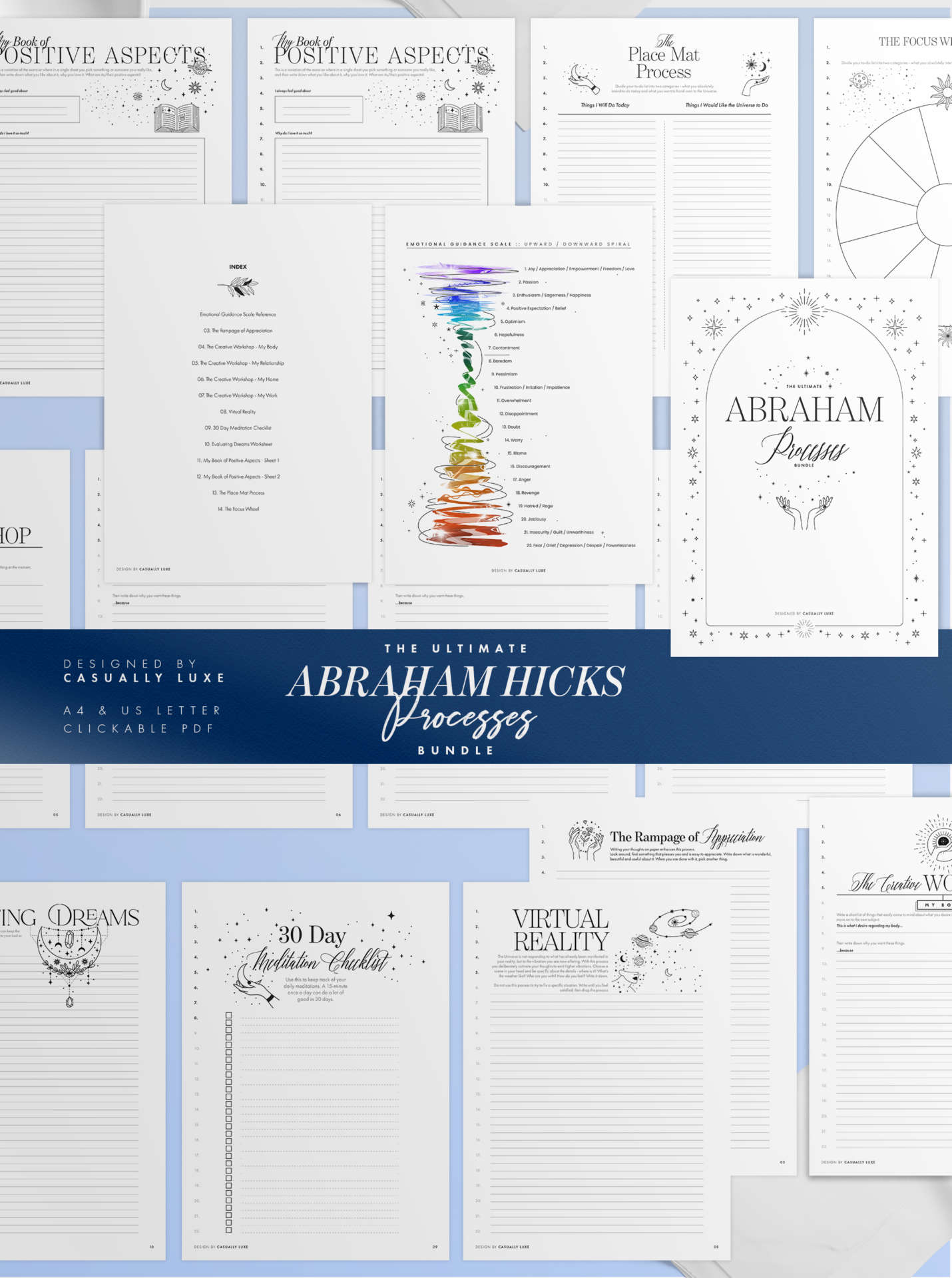 Ultimate Abraham Hicks Processes Bundle LOA Journal Sheets