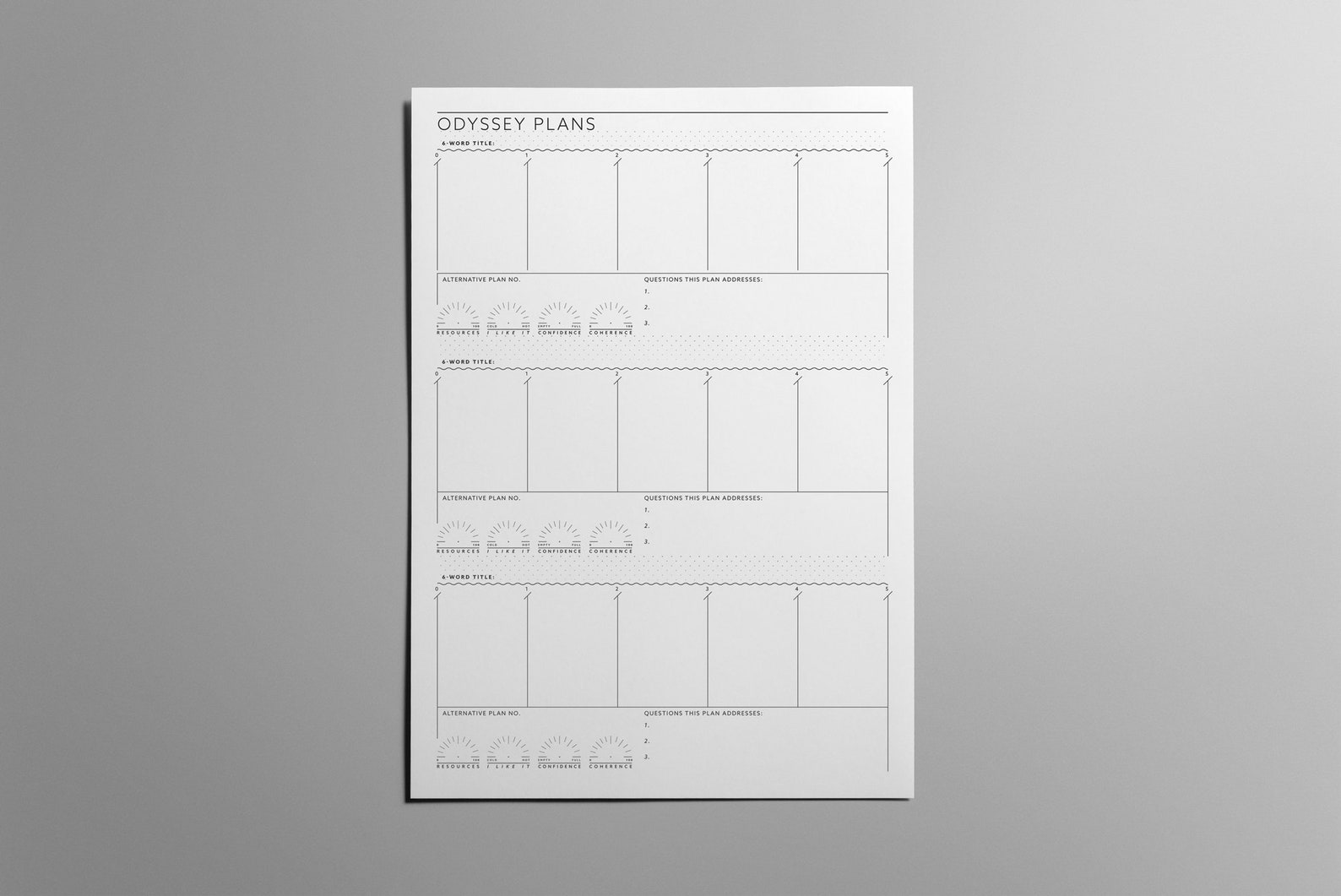Designing Your Life Printable Journal Pages Instant Download - Odyssey Plan
