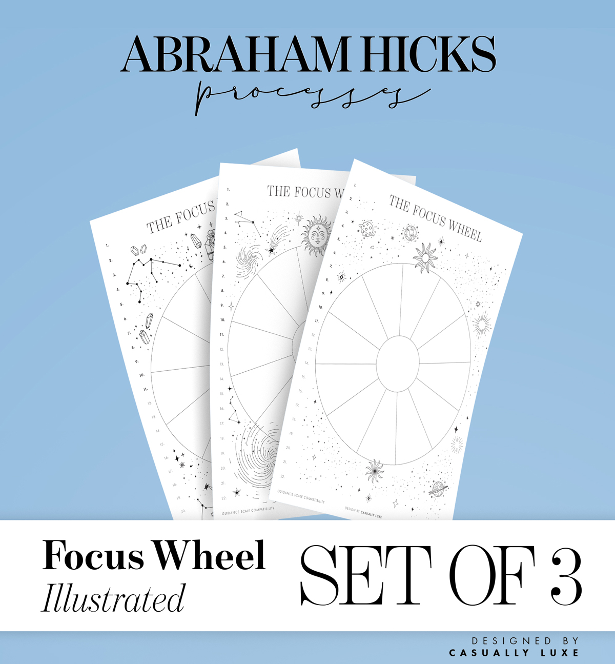 Abraham Hicks Focus Wheel - pack of three